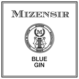 MIZENSIR CREATEUR DE PARFUM MIZENSIR MANUFACTURA GENEVE M MCMXCIX BLUE GIN