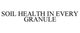 SOIL HEALTH IN EVERY GRANULE