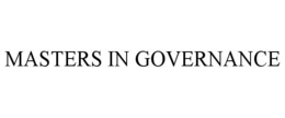 MASTERS IN GOVERNANCE