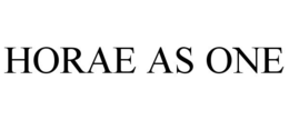 HORAE AS ONE