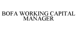 BOFA WORKING CAPITAL MANAGER