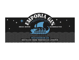 EMPORIA GIN PREMIUM DRY GIN SMALL BATCH HANDCRAFTED MEDITERRANEAN GIN DISTILLED FROM PHOENICIAN JUNIPER