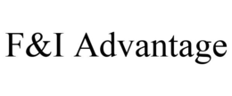 F&I ADVANTAGE