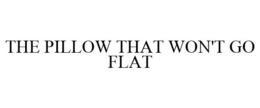 THE PILLOW THAT WON'T GO FLAT