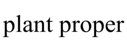 PLANT PROPER