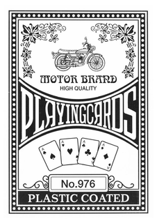 MOTOR BRAND HIGH QUALITY PLAYING CARDS NO. 976 PLASTIC COATED