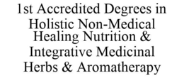 1ST ACCREDITED DEGREES IN HOLISTIC NON-MEDICAL HEALING NUTRITION & INTEGRATIVE MEDICINAL HERBS & AROMATHERAPY