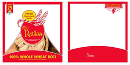 NEW ROTIKAA MADE IN AMERICA FOR HEALTHY LIVING & HOMEMADE TASTE BIG 25 PIECES FRESH HOMEMADE TASTE! 100% WHOLE WHEAT ROTI NO ARTIFICIAL COLORS, FLAVORS OR PRESERVATIVES NO ARTIFICIAL COLORS · FLAVORS · PRESERVATIVES ALWAYS FRESH NEW ROTIKAA