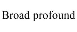 BROAD PROFOUND