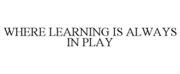WHERE LEARNING IS ALWAYS IN PLAY