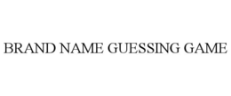 BRAND NAME GUESSING GAME