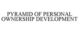 PYRAMID OF PERSONAL OWNERSHIP DEVELOPMENT