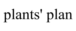 PLANTS' PLAN
