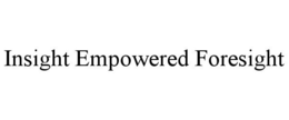 INSIGHT EMPOWERED FORESIGHT