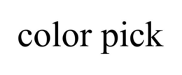 COLOR PICK