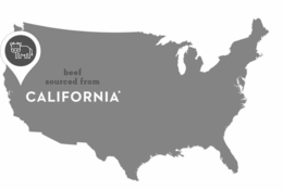 BEEF SOURCED FROM CALIFORNIA*