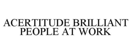 ACERTITUDE BRILLIANT PEOPLE AT WORK