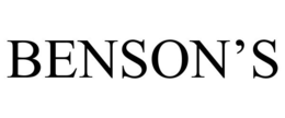 BENSON'S