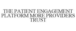 THE PATIENT ENGAGEMENT PLATFORM MORE PROVIDERS TRUST