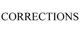 CORRECTIONS