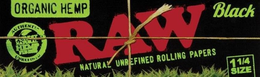 ORGANIC HEMP RAW BLACK NATURAL UNREFINED ROLLING PAPERS AUTHENTIC UNREFINED PUREST NATURAL FIBERS 1 1/4 SIZE