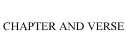 CHAPTER AND VERSE