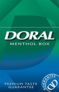DORAL MENTHOL BOX PREMIUM TASTE GUARANTEE GUARANTEE DD