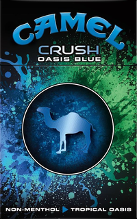 CAMEL CRUSH OASIS BLUE NON-MENTHOL TROPICAL OASIS