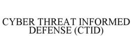 CYBER THREAT INFORMED DEFENSE (CTID)