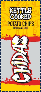 KETTLE COOKED POTATO CHIPS FRIED AND SALT CHIDAS