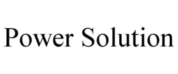 POWER SOLUTION