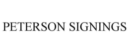 PETERSON SIGNINGS