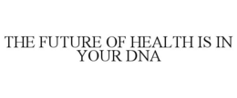 THE FUTURE OF HEALTH IS IN YOUR DNA