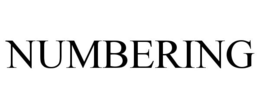 NUMBERING