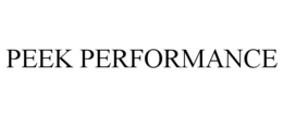 PEEK PERFORMANCE