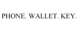 PHONE. WALLET. KEY.