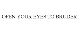 OPEN YOUR EYES TO BRUDER