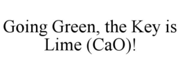 GOING GREEN, THE KEY IS LIME (CAO)!