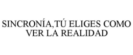 SINCRONÍA,TÚ ELIGES COMO VER LA REALIDAD