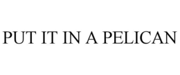 PUT IT IN A PELICAN
