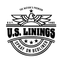 THE NATION'S PREMIUM EST. 1985 U.S. LININGS SPRAY ON BEDLINER