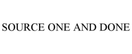 SOURCE ONE AND DONE