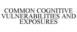 COMMON COGNITIVE VULNERABILITIES AND EXPOSURES