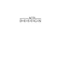 ARCHITECTURAL ACD CONCRETE DESIGN