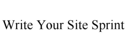 WRITE YOUR SITE SPRINT