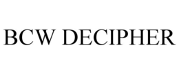 BCW DECIPHER