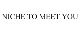 NICHE TO MEET YOU