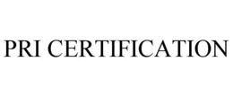 PRI CERTIFICATION