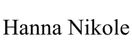 HANNA NIKOLE