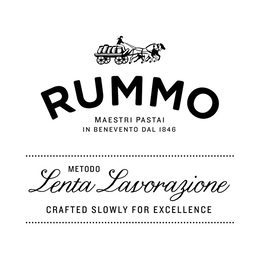 RUMMO MAESTRI PASTAI IN BENEVENTO DAL 1846 METODO LENTA LAVORAZIONE CRAFTED SLOWLY FOR EXCELLENCE
